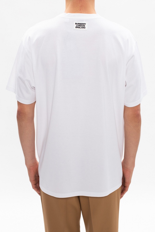 Burberry★素敵！Horseferry Print Men’s White T-shirt Burberry Men's White Horseferry Print Short Sleeve T-Shirt